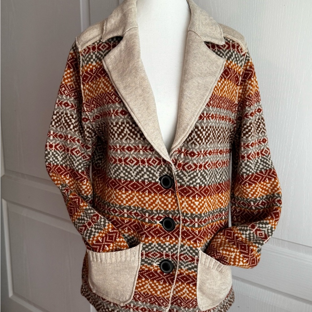 Bob Timberlake Patterned Cardigan with Pockets